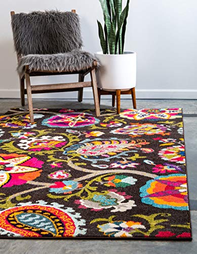 Unique Loom Estrella Collection Contemporary, Bohemian, Floral, Abstract, Paisl…