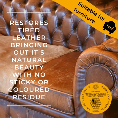 Beeswax Leather Conditioner Restorer & Polish Hand Poured British