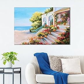 of Entryway to Italian Villa Oil Painting