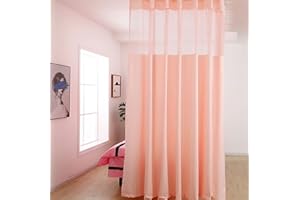 TTZ Hospital Curtain with Flat Hooks for Hospital Medical Clinic SPA Lab Cubicle Curtain Divider Privacy Screen (Color : Light Pink, Size : 1*(5ft Wide x 7ft Tall))