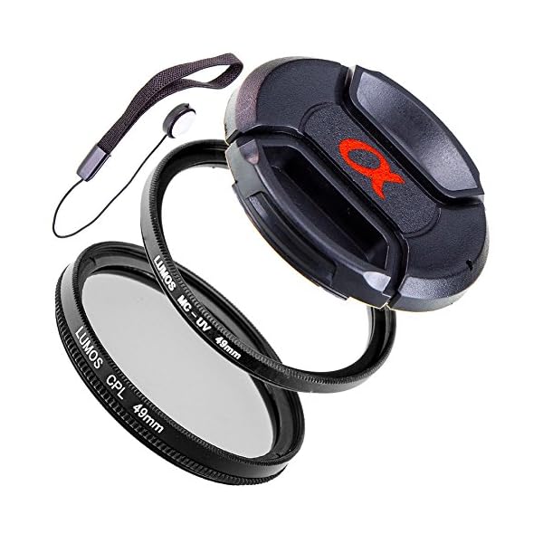 LUMOS Creative 49mm MC UV CPL Filter Set uneingeschränkt kompatibel mit Sony Alpha Objektiven mit 49mm Filtergewinde wie…