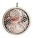 High Power Orgone Pendant - Double Sided Metal Vortex on black silken cord