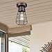 DANSEER Retro Industrial Loft Barn Oil Rubbed Bronze Cage Ceiling Light Fixture