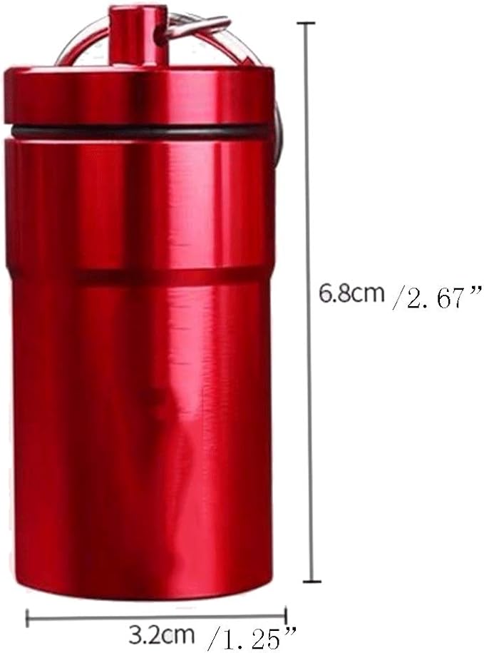 Amazon Co Jp 車の灰皿キーホルダー可搬式密閉缶灰皿屋外ルームのタバコの灰皿を有する蓋防風灰皿クール Color Red ホーム キッチン