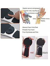 Prima ajustable muñeca computadora Resto Apoyabrazos   Escritorio y silla doble propósito incorporables Home & computadora de la oficina brazo apoyo   diseñado ergonómicamente alfombrilla de mouse Arm stand extensor de computadora (Negro)