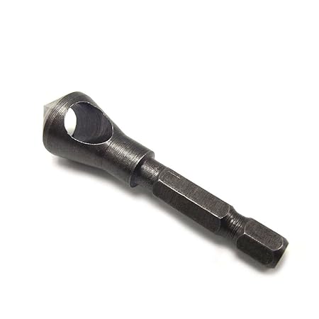 Generic 31600um : 1pcs Woodworking Countersink Deburring Drill Bit Bearing Steel Hole Saw Countersink Bits Hex Shank Chamfer Wood Metal Drilling