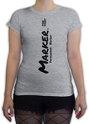 Function - Permenant Marker Costume Women's Fashion T-Shirt Heather Grey