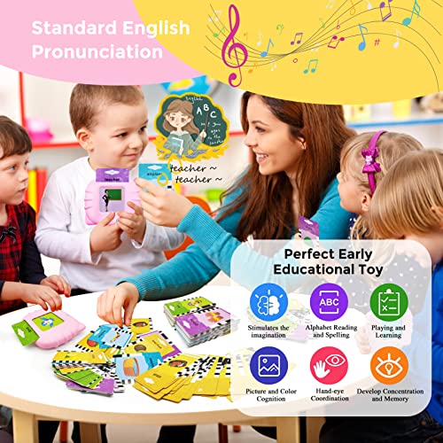 Talking Flash Cards, 224 English Words Speech Therapy Toys for 2 3 4 5