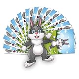 Colonel Pickles Novelties Easter Stickers - Make A Bunny Set of 12 Easter Crafts for Kids Basket Stuffers