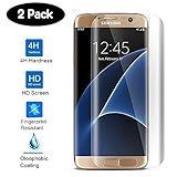 Galaxy S7 Edge Screen Protector, Bovon PET Film Screen Protector Full Screen Coverage Premium HD Clear Anti Scratch & Glare & Fingerprint & Bubble for Samsung Galaxy S7 Edge, 2 Pack