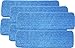 Reusable Microfiber Mop Pads, 6 Pack 18''x 6'' Mop Head Replacement, Wet/Dry Home & Commercial Cleaning Scrubbing Floor Pad - Blue