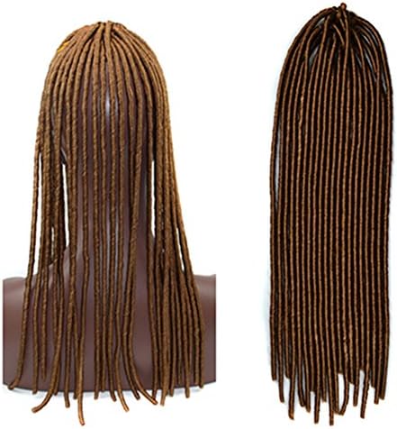 Colorlife 1 Pack 20" Light Brown Color Soft Dread Lock Crochet Braid Hair Extension Synthetic Braiding Hair