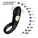 Cock Ring Vibrating Penis Ring Waterproof Rechargeable Couple Vibrator with 12-Speed Vibrations, Full Silicone Powerful Clitoris Stimulator Vibrators Adult Sex Toy by MELO (Black)