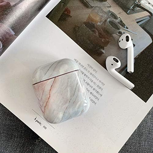 Urberry Trendy Marble Cases for Airpods, Airpod Skin Protector, Airpod Accessories, Shock-proof Silicone Skin for Apple AirPods Charging Case (Green)
