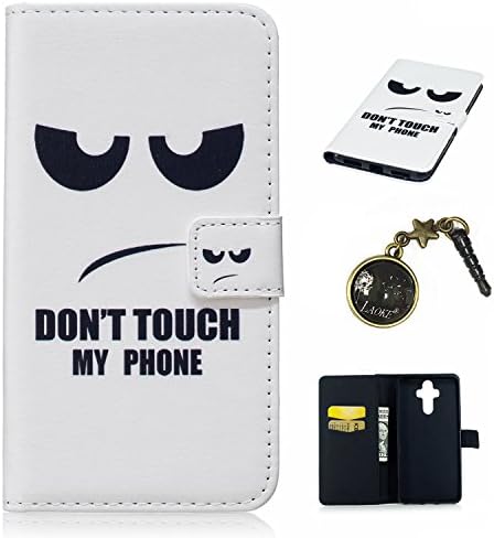Leather Case for Huawei Ascend Mate 9 New Genuine, Folio PU Leather Wallet Flip Case Cover Colourful Painted Flower Case Multi Pattern Wallet Book-Style Mobile Phone Case with Stand Function and Card Slot and Magnetic Closure For Huawei Ascend Mate 9 + Dust Plug