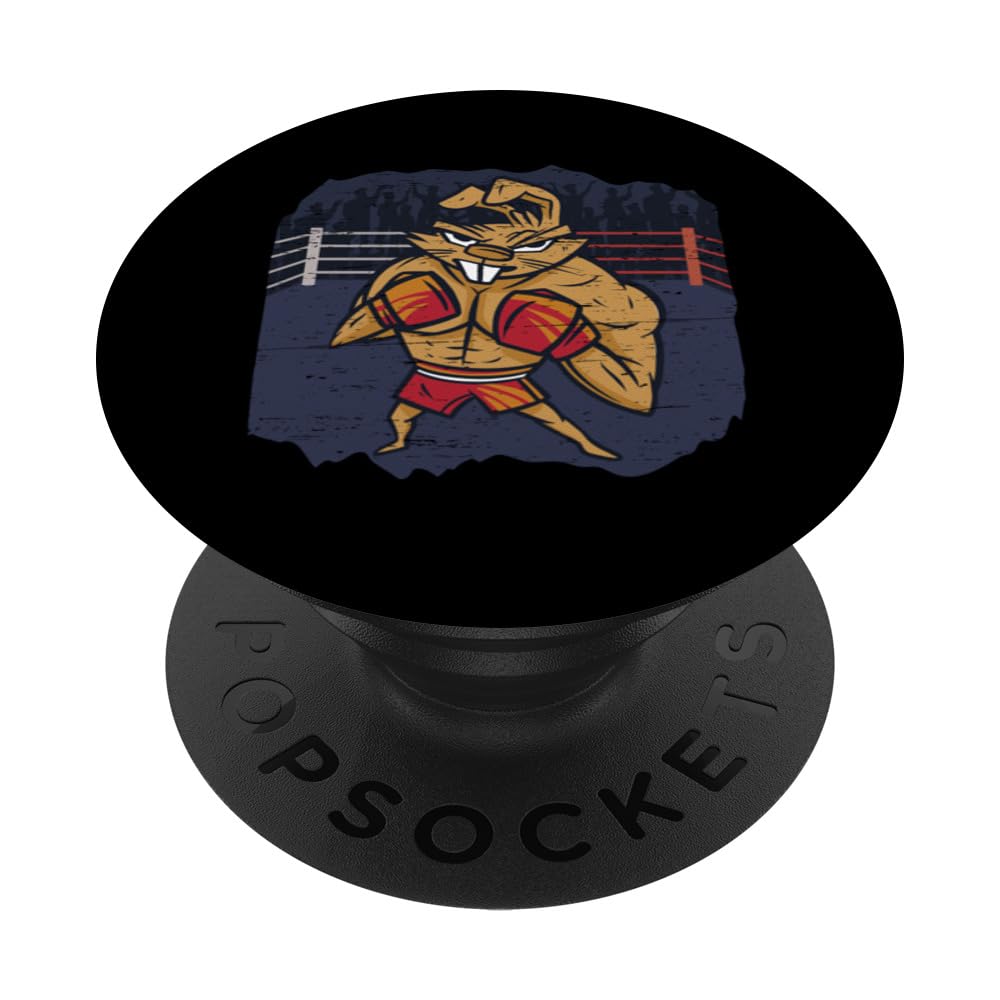 Intense Cartoon Boxer Animal Ready For Combat PopSockets Swappable PopGrip