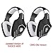 SADES A60S/OMG PC Wired USB Stereo Gaming Headset Headband Over Ear Headphones with Microphone Noise Isolating Volume Control LED Light (Black+White)thumb 1