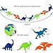 Dinosaur Happy Birthday Banner, Colorful Felt Garland Flag for Dino Jungle Jurassic First Birthday Dinosaur Party Supplies Decorations