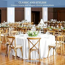 Pesonlook 12 Pack Round Tablecloth White Polyester