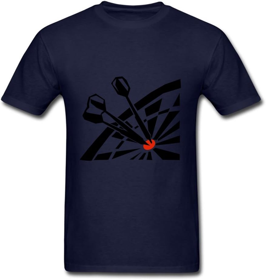 Customized Men The Dart Board Painting Small T-shirt Navy