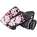 Wolven Pattern Cotton Camera Neck Shoulder Strap Belt Compatible with All DSLR/SLR/Men/Women etc, Black Flower