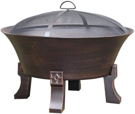 Amazon Com Hampton Bay 26 In Del Oro Cast Iron Fire Pit Garden Outdoor