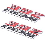 Aimoll 2pcs 392 Hemi Emblem, Badge Decal 3D Logo for Dodge Challenger Chrysle 300c (Chrome red)