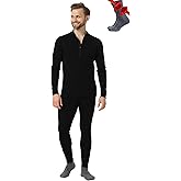Merino.tech Merino Wool Base Layer Mens Set - Heavyweight, Midweight, Lite Merino Wool Thermal Underwear For Men Top, Bottom