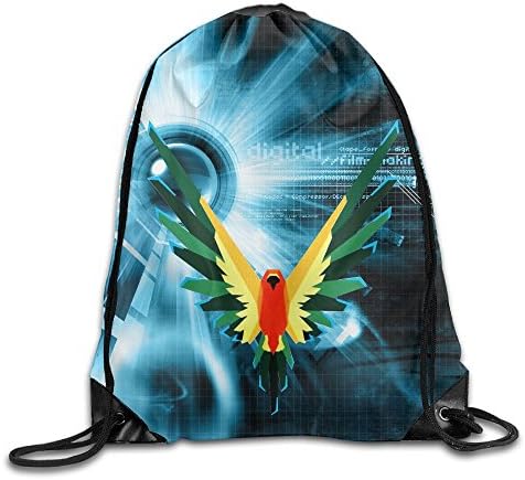 Logan Paul's Parrot Logo Bag, Maverick Design Sport Gym Sack Drawstring Backpack Bag