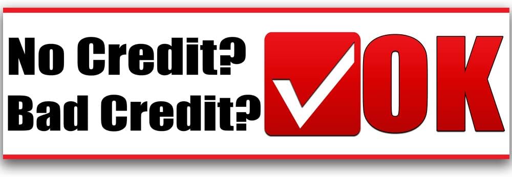 Amazon Com No Credit Bad Credit Ok Vinyl Banner 10 Feet Wide