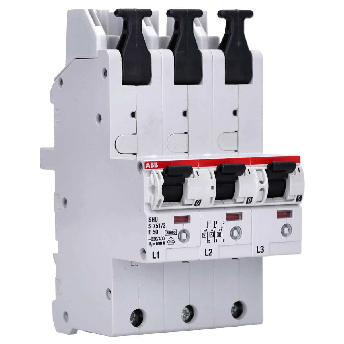 ABB S751/3-E50 Circuit Breaker 230/400 50/60 Hz -25 - 55 °C -40 - 70 °C