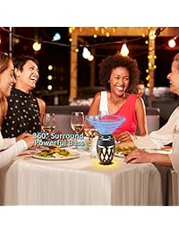 Aovikey Led Flame Speakers, Flame Tornillo de la atmósfera Altavoz Bluetooth 4.2 Wireless Portátil al aire libre HD Audio Impermeable Altavoz con LED Dimmable Flicks Luz de noche cálida para iPhone iPad Android