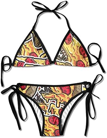 Pizza Teeth Two Piece Sexy Bikini Swimsuit For Women Bikini Bathing Suit