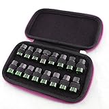 FLYMEI Portable Essential Oil Carrying Case - High Quality Oils Case for Oils Organizer - Easy to Hold 16 (2ml/3ml) oil bottles (Pink)