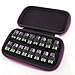 FLYMEI Portable Essential Oil Carrying Case - High Quality Oils Case for Oils Organizer - Easy to Hold 16 (2ml/3ml) oil bottles (Pink)