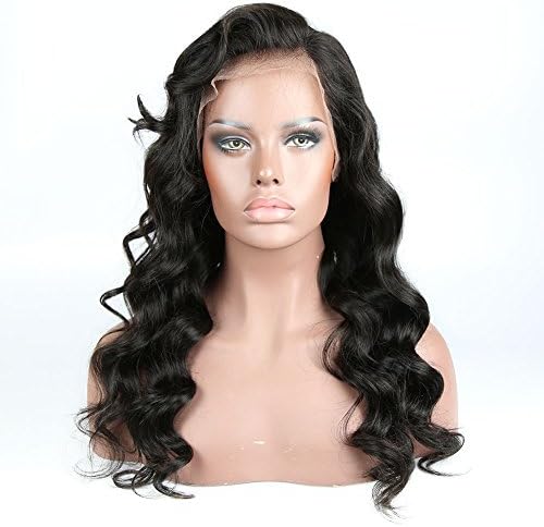 Brazilian Body Wavy Full Lace Human Hair Wigs 130% Density For Women Stylish Virgin Remy Hair With Baby Hair 18inch, Natural Color …