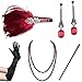 BABEYOND 1920s Flapper Accessories Set Gatsby Costume Accessories 20s Flapper Headband Pearl Necklace Gloves Holder