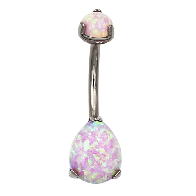 Buy FANSING 316L Stainless Steel Prong Teardrop Navel Belly Button
