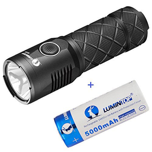 LUMINTOP SD26 Rechargeable Flashlight -- Hard Anodized Anti-abrasive Finish Aluminum /1000 Lumens/Cree XP-L HD LED and 1X 5000mAh 26650 Battery (Included) with A Mini USB Charging Port