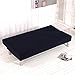 Armless Sofa Cover Stretch Sofa Bed Slipcover Protector Elastic Spandex Modern Simple Folding Couch Sofa Shield Futon Cover by Yunhigh - Black