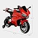Uenjoy 12V Kids Motorcycle Battery Powered Ride On Motorbike with 2 Speeds, Spring Suspension, LED Lights, Leather Seat , Red