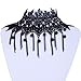 Yazilind Gothic Lolita Sexy Lace Flower Cute Beads Pendant Necklace Choker Necklace 12in