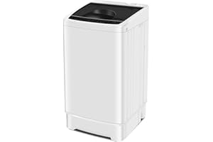 Erivess Portable Full Automatic Washing Machine, 1.6 Cu. Ft Washer and Spinner Combo with 8 Cycles, Large Capacity Compact Laundry Washer Spin Dryer for Apartment RV Dorm