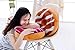 J-Deal Round Doughnut Donut Seat Back Stuffed Cushion Insert Filler Filling Throw Pillow Plush Play Toy Doll for Sleeping Office Afternoon Nap Doze Fruit Cake 16 X 16'' (for Valentine's Day)