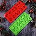 Aneco 6 Pieces Christmas Silicone Cake Chocolate Candy Molds Set Non Stick Candy Molds Cookies Baking Trays Pan with Christmas Elements Shapes for Party Decoration, 2 Colors