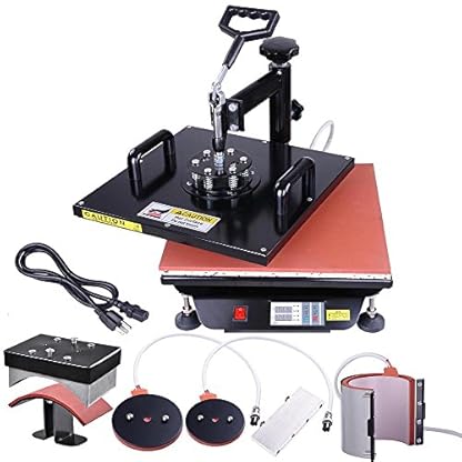 Yescom 5-in-1 15"x15" Digital Heat Sublimation Transfer Press Machine 1200W with Gloves - Image 3