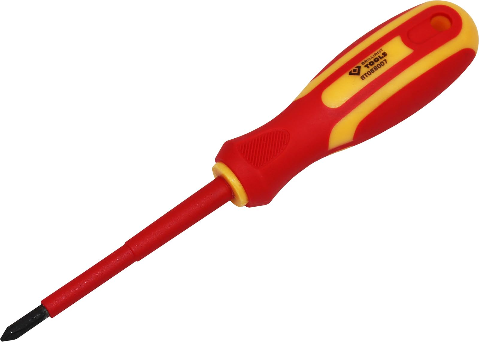 BRILLIANT TOOLS BT068007 VDE Screwdriver PH Phillips PH1 x 80 mm [Powered by KS Tools]