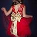 Baby Girls Sequins Bowknot Floral Princess Dresses (2-3Years, Red)