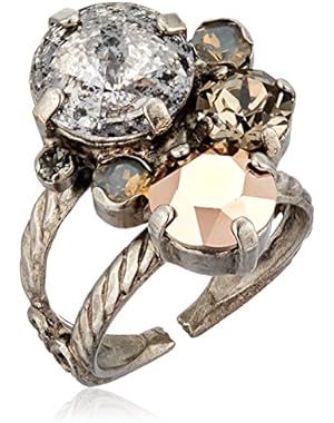 Crystal Assorted Rounds Ring, Size 7-9