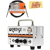 Orange MT20 Micro Terror 20-Watt Mini Guitar Amplifier Head Bundle with Instrument Cable and Austin Bazaar Polishing Cloth